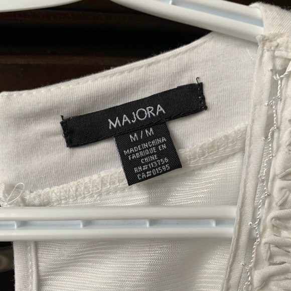 MAJORA White Balloon Top - Picture 3 of 5